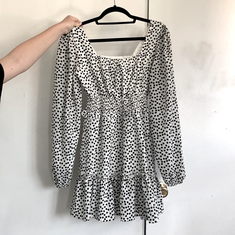 Long Sleeve Polka Dot Dress